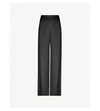 THEORY WIDE LEG SATIN-CREPE TROUSERS