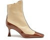 MANU ATELIER DUCK ANKLE-BOOTS,M001CR CREAM REDDISH BROWN