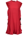 RED VALENTINO RUFFLE SHORT DRESS,SR0VAJ152QL/L58