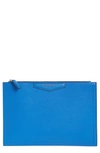 GIVENCHY MEDIUM ANTIGONA LEATHER POUCH - BLUE,BB609CB00B