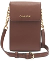 CALVIN KLEIN NORTH SOUTH LEATHER CROSSBODY