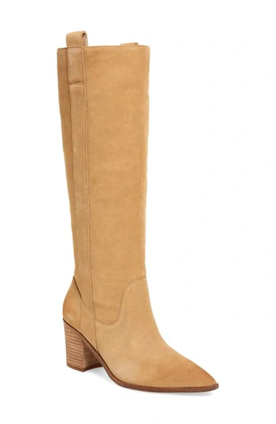 Charles David Exhibit Knee High Boot In Bisotti Suede