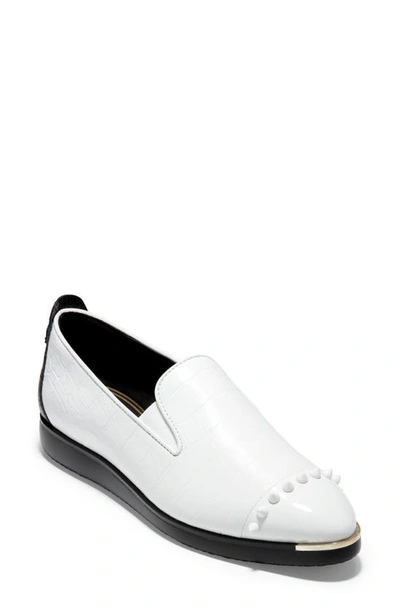 Cole Haan X Rodarte Grand Ambition Slip-on In Optic White Patent Leather