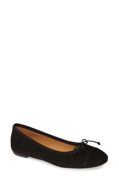 Patricia Green Gia Skimmer Flat In Black Suede