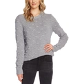 Vince Camuto Petite Cotton Popcorn Sweater In Silver Heather