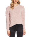 Vince Camuto Petite Cotton Popcorn Sweater In Soft Pink