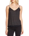 VINCE CAMUTO WISTFUL PRAIRIE PRINTED CROCHET-TRIMMED CAMISOLE