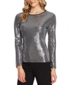 VINCE CAMUTO MIRROR SEQUINED TOP