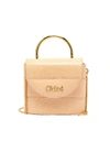CHLOÉ ABYLOCK' LIZARD EMBOSSED LEATHER HANDLE BAG