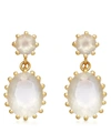 ASTLEY CLARKE GOLD PLATED VERMEIL SILVER LINIA RAINBOW MOONSTONE DROP EARRINGS,000638327