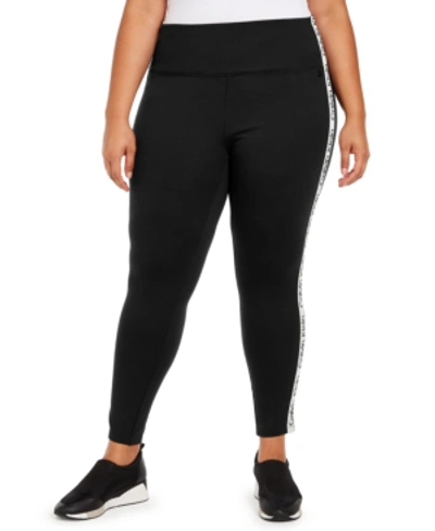 Calvin Klein Performance Plus Size Logo Leggings In Black