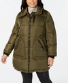 VINCE CAMUTO PLUS SIZE FAUX-FUR-TRIM PUFFER COAT