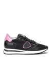 PHILIPPE MODEL TROPEZ X SNEAKER MADE IN BLACK LEATHER,11073598