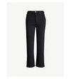 Levi's Levis Black Ribcage Straight Ankle Jeans In Black Heart