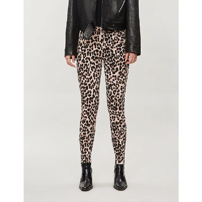 Paige Hoxton Skinny Leopard-print High-rise Jeans In Pink Leopard
