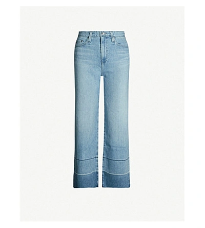 Ag Etta Wide-leg Super High-rise Jeans In Blue Oasis