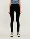 Ag Farrah Skinny Skinny High-rise Velvet Jeans In Black