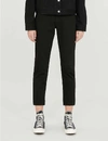 Rag & Bone Dre Slim-fit Low Rise Boyfriend Jeans In No+fade+black
