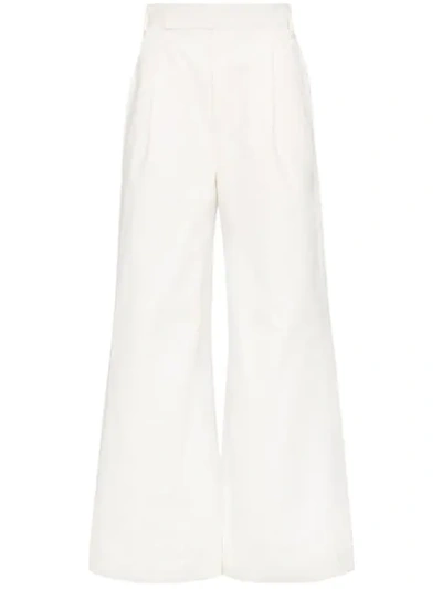 Goldsign Palazzo Wide-leg Trousers In White