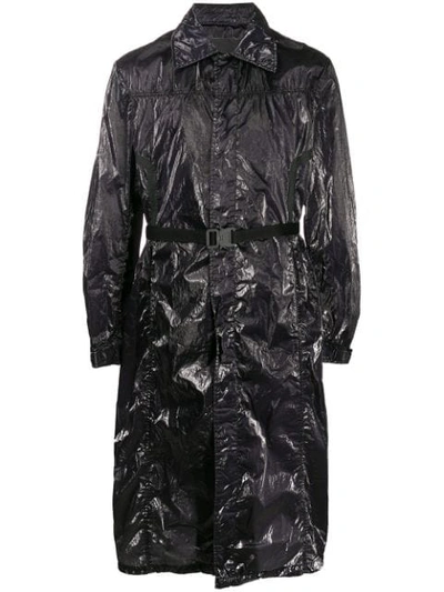 Alyx Para Wrinkled Overcoat In Black