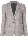 Rag & Bone Rylie Check One-button Wool Blazer In Grey ,multicolour