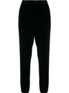 Gold Hawk Black Gathered Sides Cropped Trousers