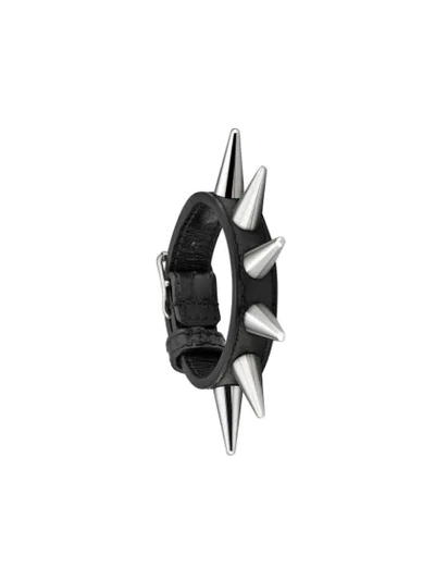 Gucci Studded Leather Bracelet In Black