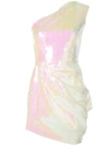 ALEX PERRY HOLOGRAPHIC ONE SHOULDER DRESS