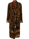 ETRO CARPET PATTERN BELTED COAT