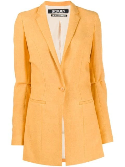Jacquemus Yellow Women's La Waistcoate Bergamo Blazer In Orange