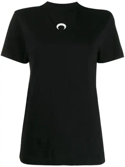 Marine Serre Moon Print Cotton Jersey T-shirt In Black