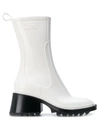 Chloé Women's Betty Block-heel Platform Rain Boots In White