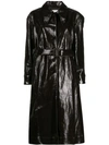 LEMAIRE BELTED PATENT LEATHER EFFECT TRENCH