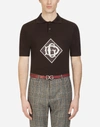DOLCE & GABBANA WOOL POLO-SHIRT WITH PATCH