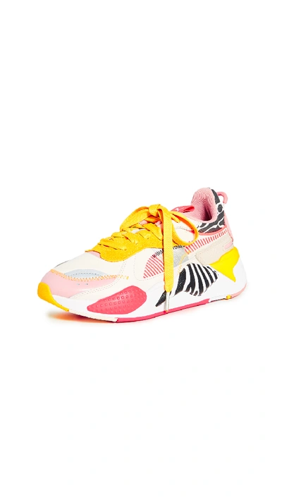 Puma Women's Rs-x Unexpected Mixes Mixed-media Low-top Sneakers In Pink