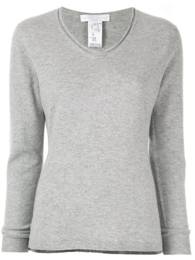 Fabiana Filippi V Neck Jumper In Grey