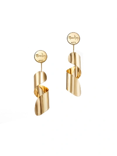 Futura Jewelry Lampshade 18k Fairmined Ecological Yellow Gold Earrings