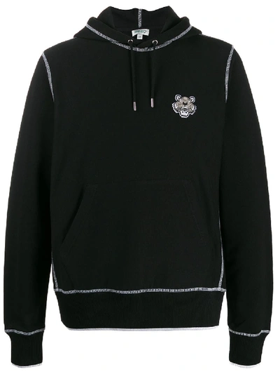 Kenzo Cotton Hoodie In Black