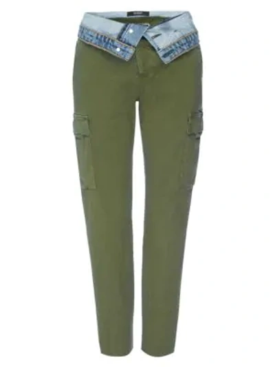 Hudson High-rise Straight-leg Cargo Pants In Isolated Troop