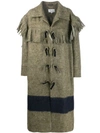 MAISON MARGIELA FRINGED PANELLED COAT