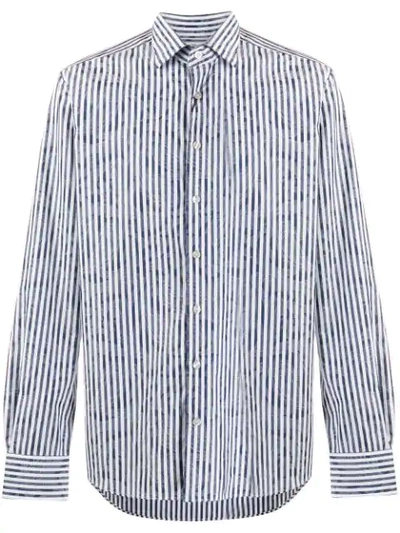 Etro Striped Long Sleeve Shirt In 蓝色
