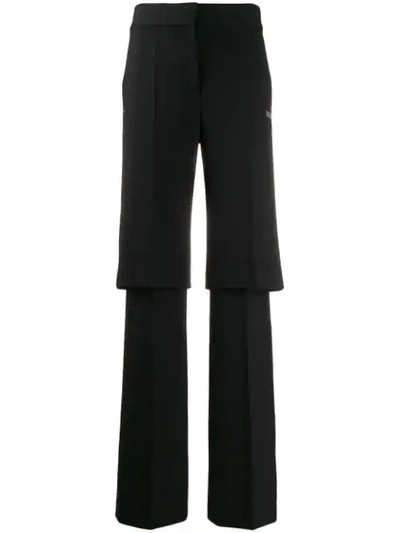 Off-white Formal Double-layer Trousers In Black