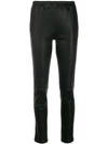 ARMA LEATHER SKINNY CROPPED TROUSERS