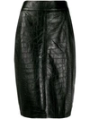 ARMA LEATHER MIDI SKIRT