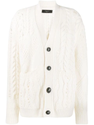 Amiri Multipoint Short Cardigan In White