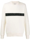 WOOLRICH LOGO STRIPE SWEATSHIRT