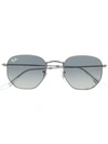 Ray Ban Ray-ban Unisex Icons Hexagonal Sunglasses, 54mm In Schwarz