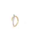 JOHN HARDY 'BAMBOO' DIAMOND 18K YELLOW GOLD RING