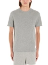 Thom Browne Light Grey Cotton Pique Center Back Stripe Relaxed Fit Tee In Grey
