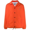 Msgm Overshirt Patch Jacket In Orange
